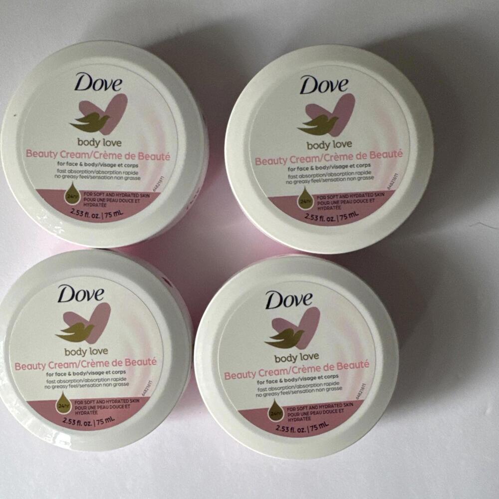 Lot Of 4*Dove Body Love Beauty Cream*2.53 oz* 24hr* New Sealed*Free Shipping